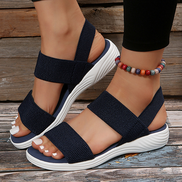 Womens Comfy Breathable Elastic Strap Slingback Sandals