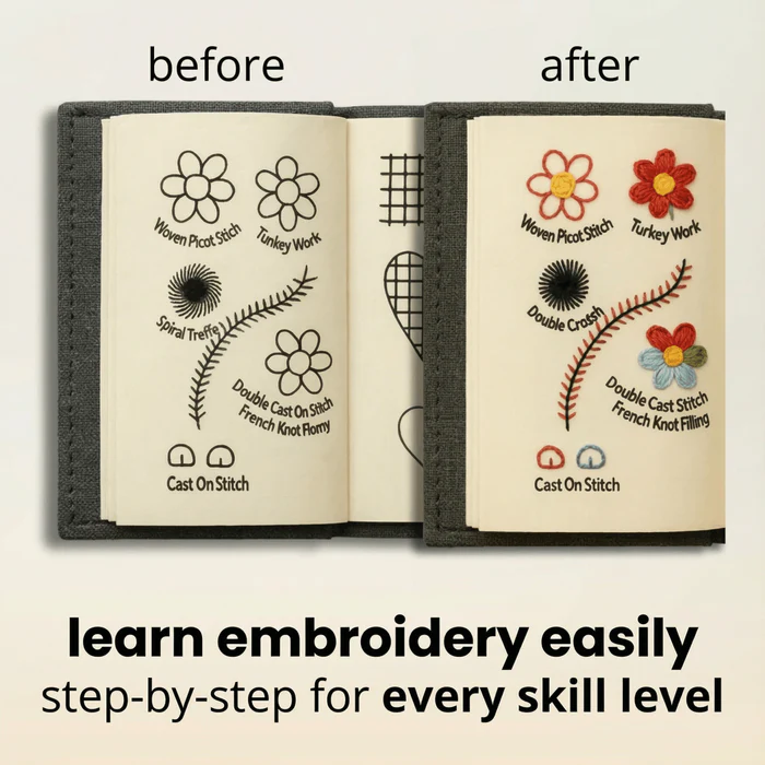 🌈Beginner-Friendly💕 Embroidery Stitch Book