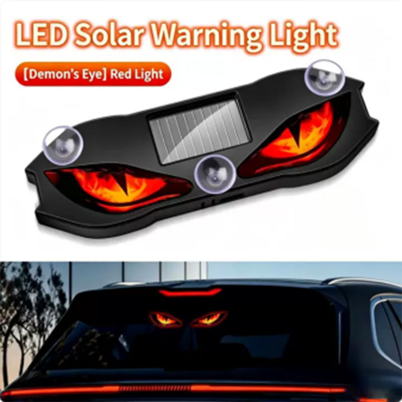 Solar car warning light with auto activation and bright LED. Stay safer day or night!
