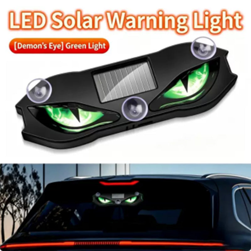 Solar car warning light with auto activation and bright LED. Stay safer day or night!