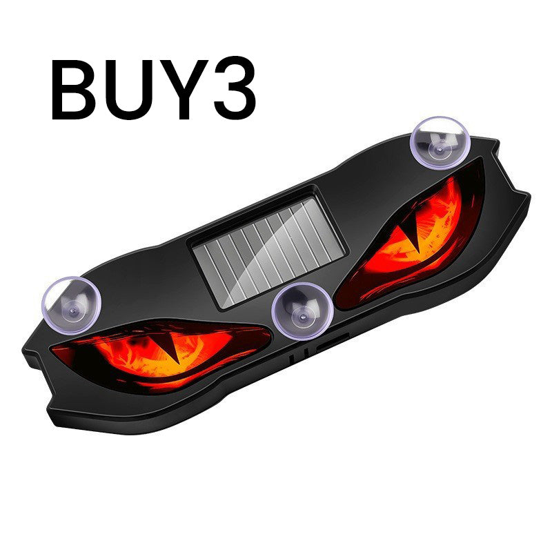 Solar car warning light with auto activation and bright LED. Stay safer day or night!