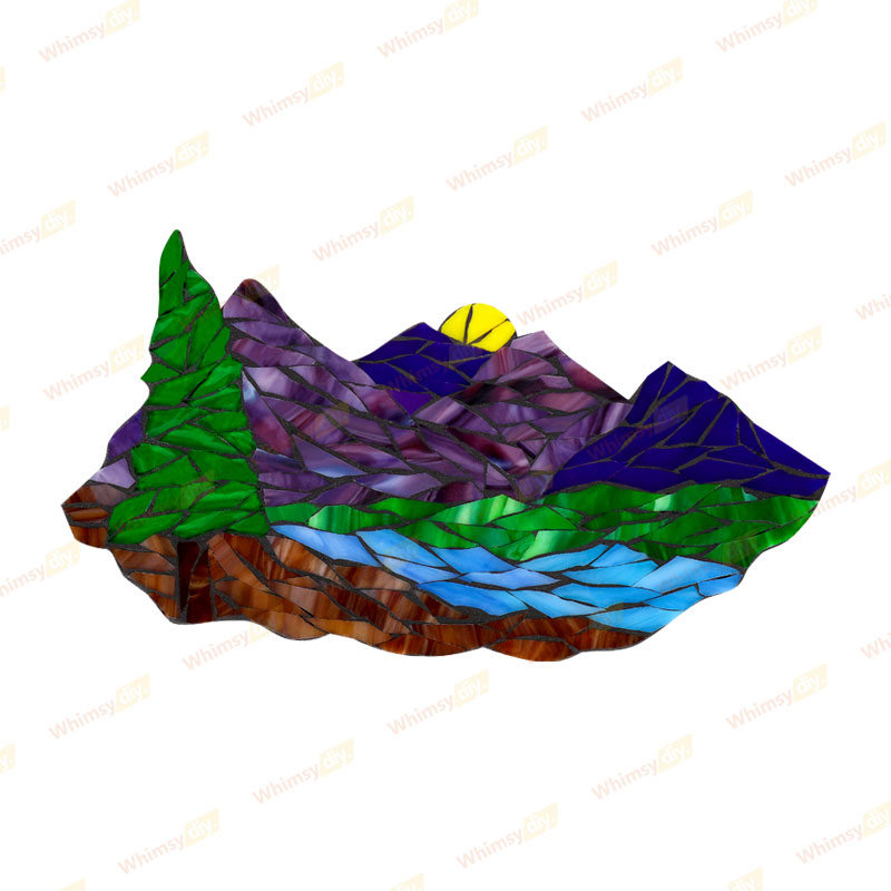 Mountain Sunrise Stained Glass Mosaic Kit