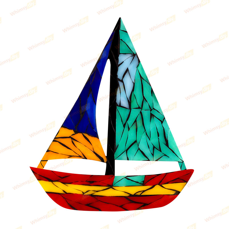 Sailboat Stained Glass Mosaic Kit