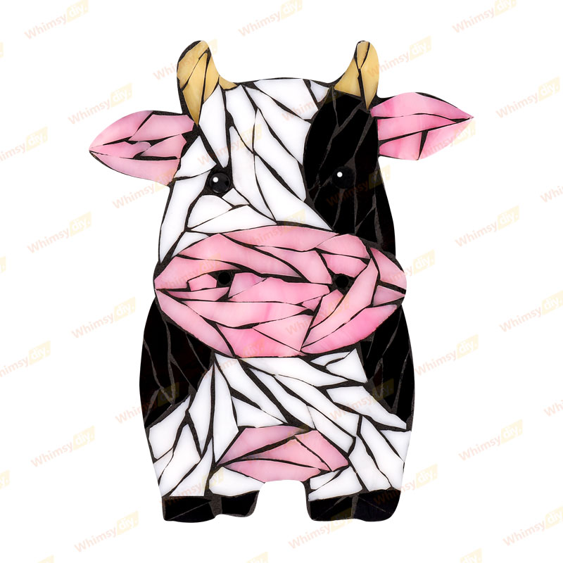 Cow Stained Glass Mosaic Kit
