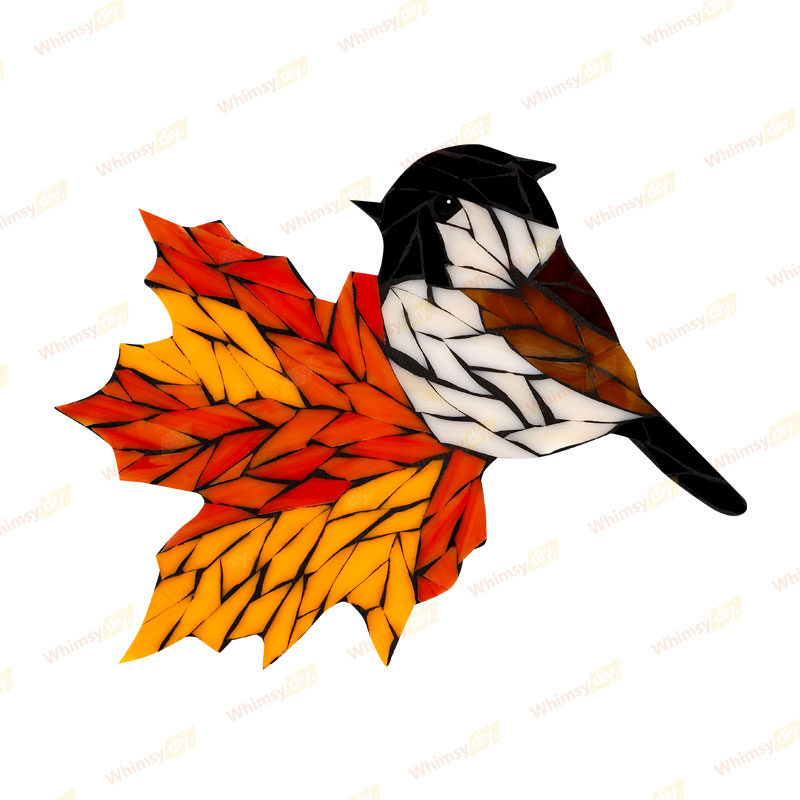 Maple Bird Glass Mosaic Kit