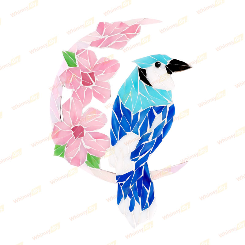 Moon Bluebird Glass Mosaic Kit