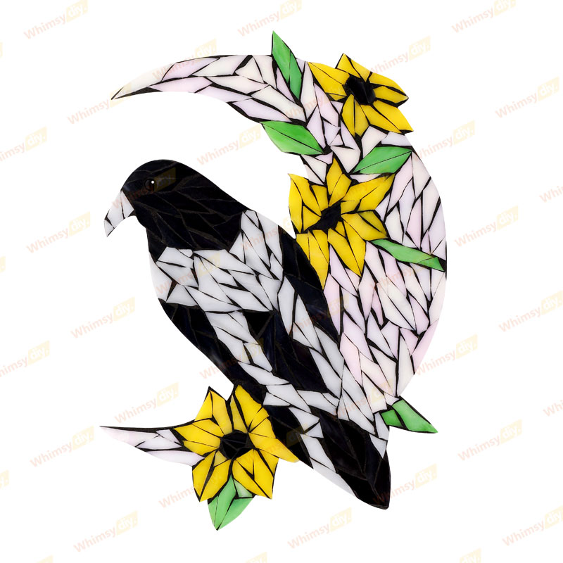 Moon Crow Glass Mosaic Kit