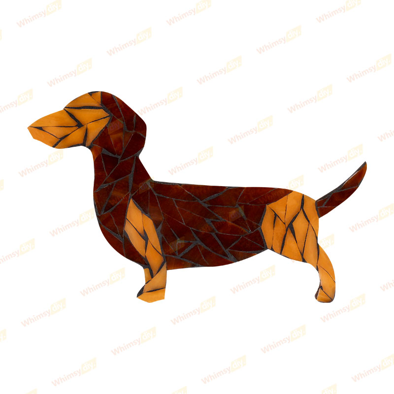 Dachshund Style 1 Glass Mosaic Kit
