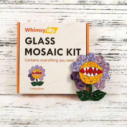 Whimsy DIY Creepy Flower Glass Mosaic Kit Puzzles