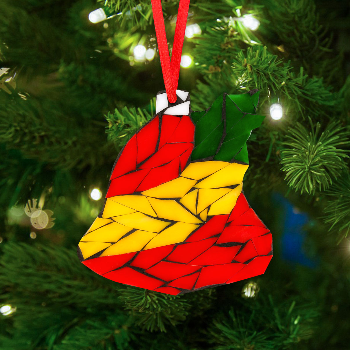 Christmas Bell Ornaments Glass Mosaic Kit