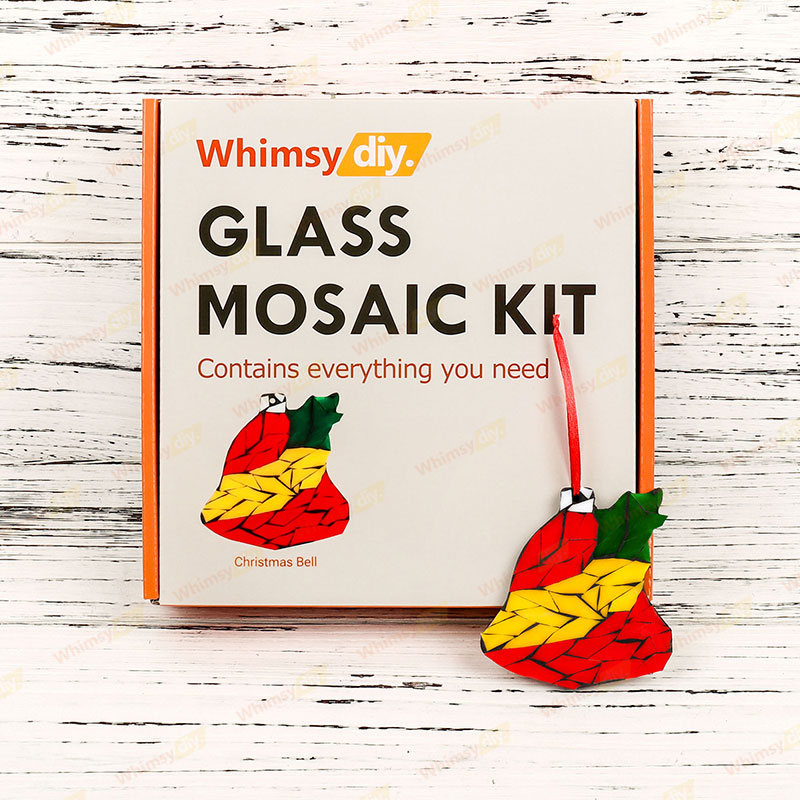 Christmas Bell Ornaments Glass Mosaic Kit