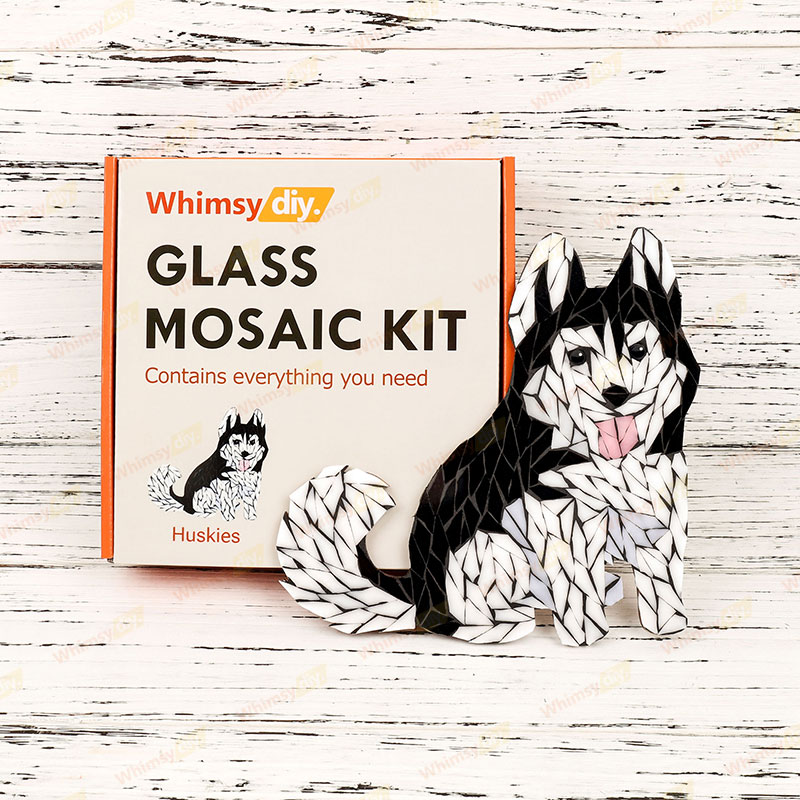 Huskies Glass Mosaic Kit