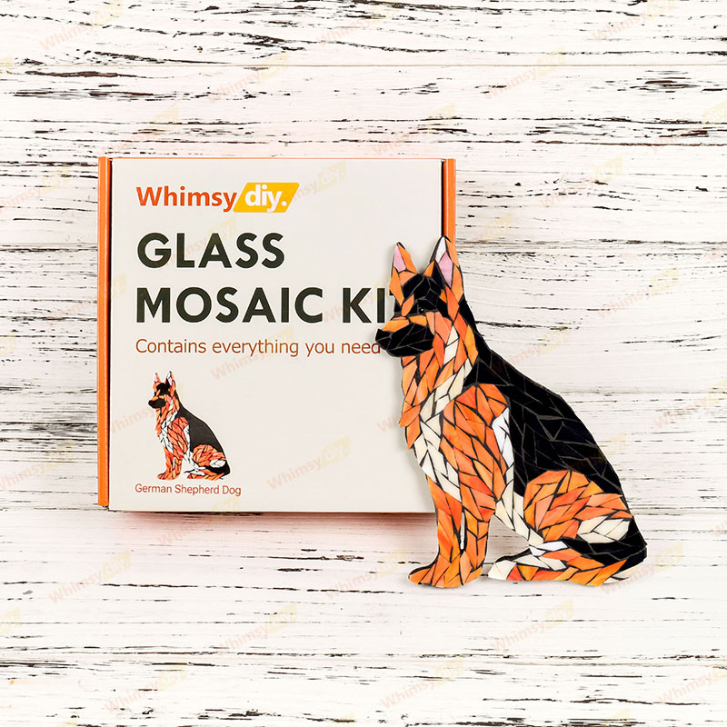 German Shepherd Glass Mosaic Kit