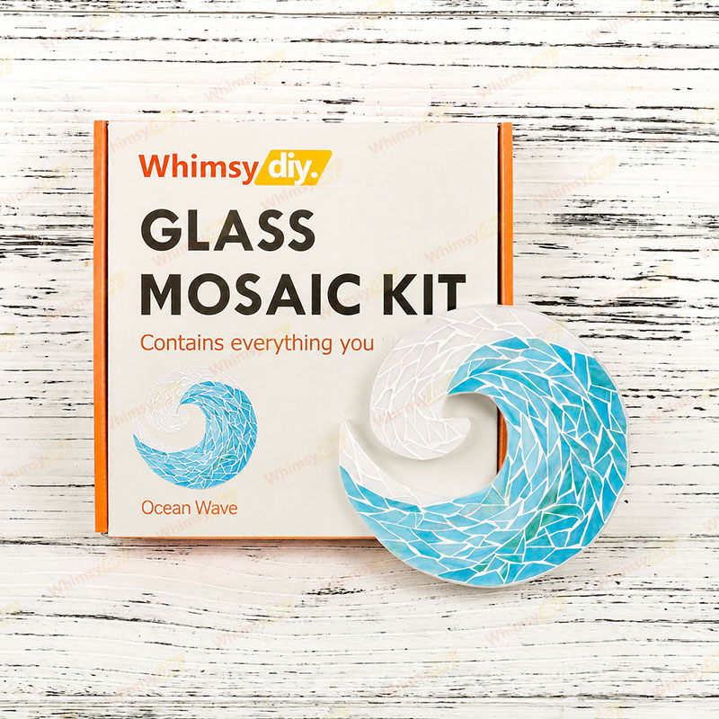 Whimsy DIY Ocean Wave Glass Mosaic Kit Puzzles
