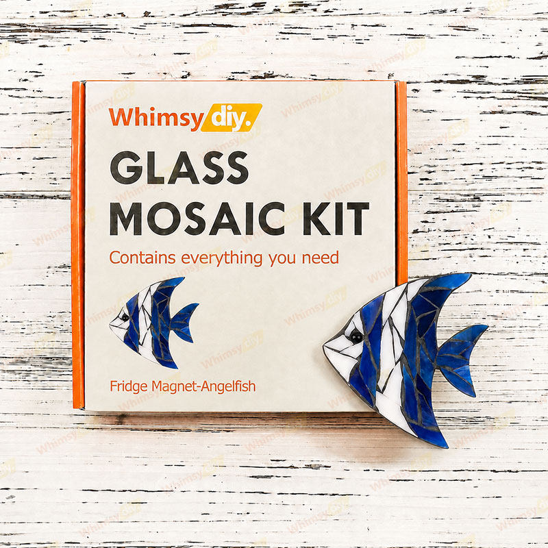 Whimsy DIY Fridge Magnet Angelfish Glass Mosaic Kit Puzzles