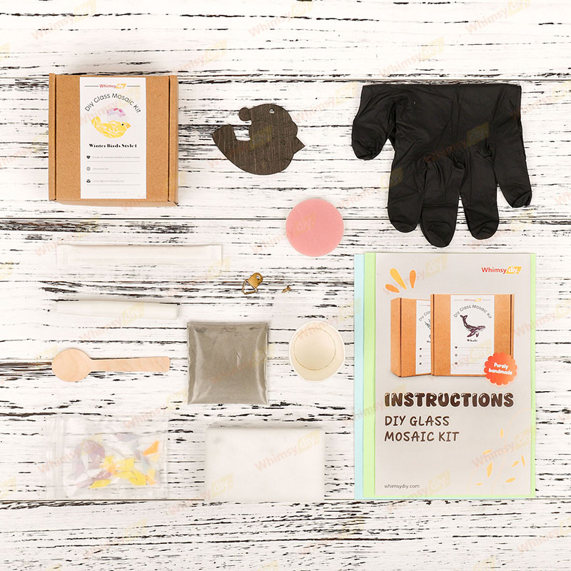 Winter Birds - Style 1 Glass Mosaic Kit