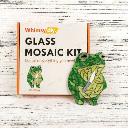 Whimsy DIY Chef Frog Glass Mosaic Kit Puzzles