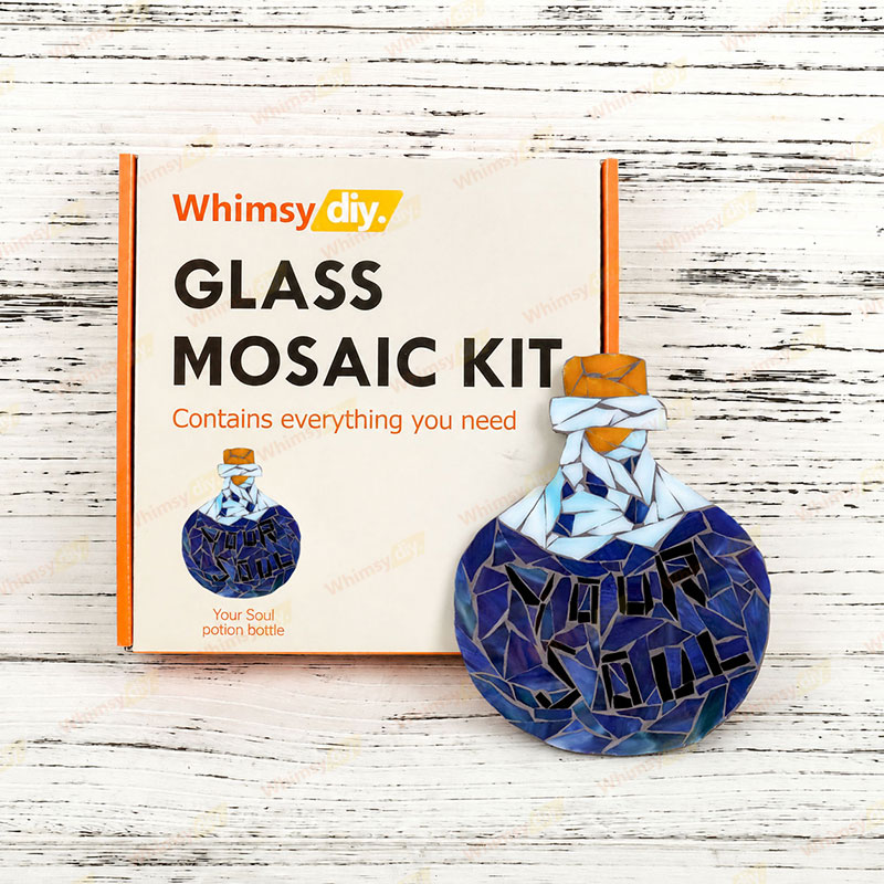Whimsy DIY Your Soul Potion Bottle Glass Mosaic Kit Puzzles