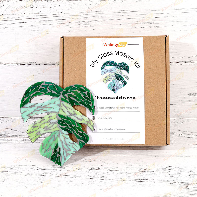 Monstera deliciosa Glass Mosaic Kit 