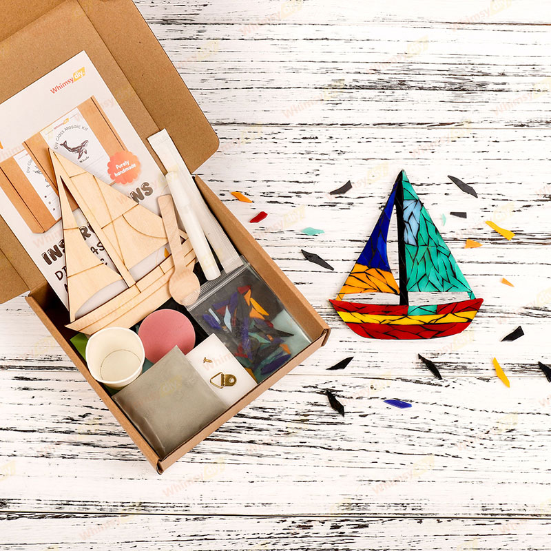 Sailboat Stained Glass Mosaic Kit