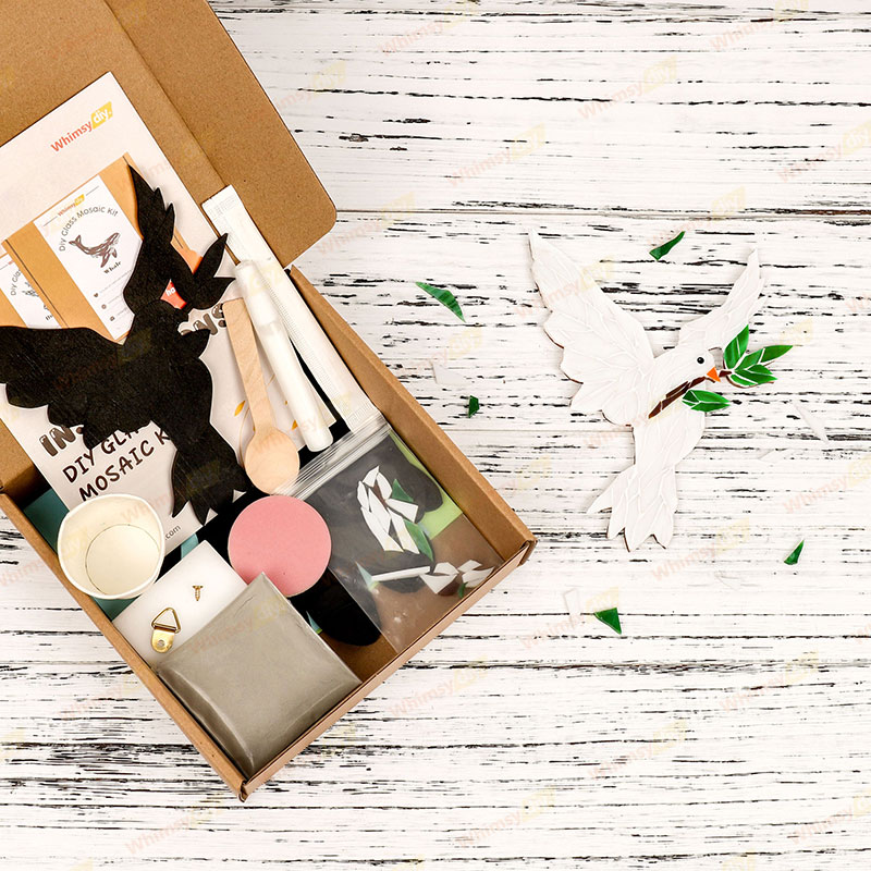 White Dove Stained Glass Mosaic Kit