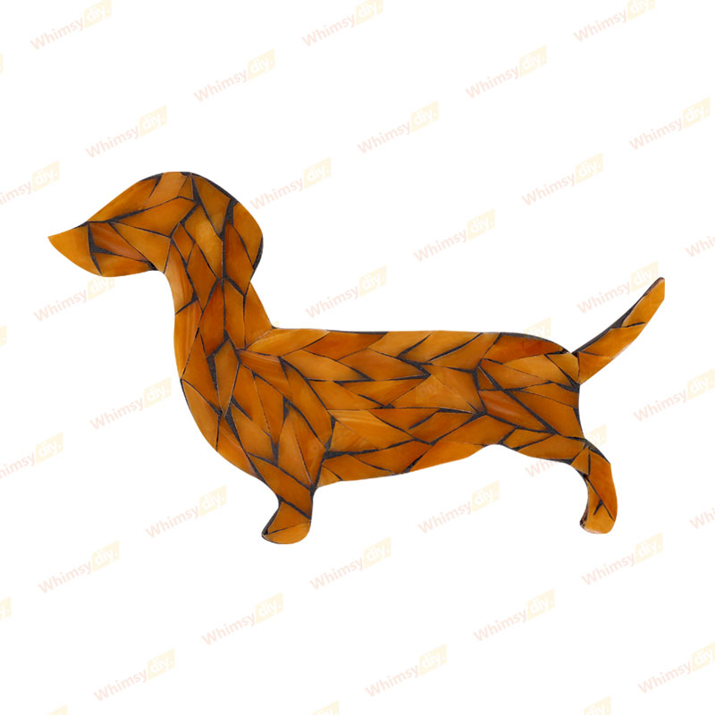 Dachshund Style 2 Glass Mosaic Kit-Ships on 8/10