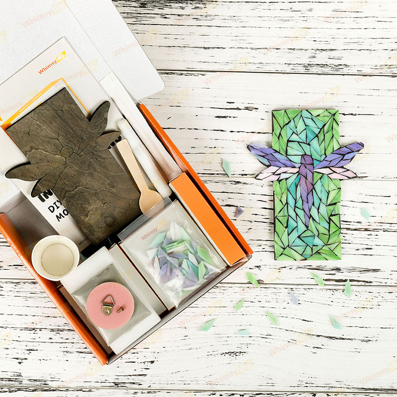 Whimsy DIY Dragonfly Window Glass Mosaic Kit Puzzles