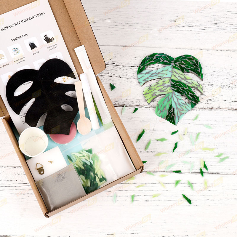 Monstera deliciosa Glass Mosaic Kit 