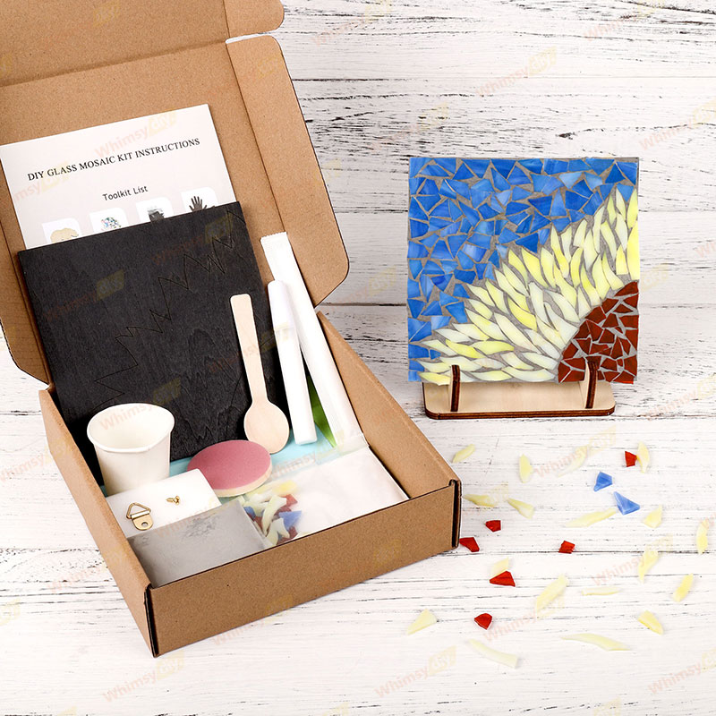 1/4 Sunflower Glass Mosaic Kit 