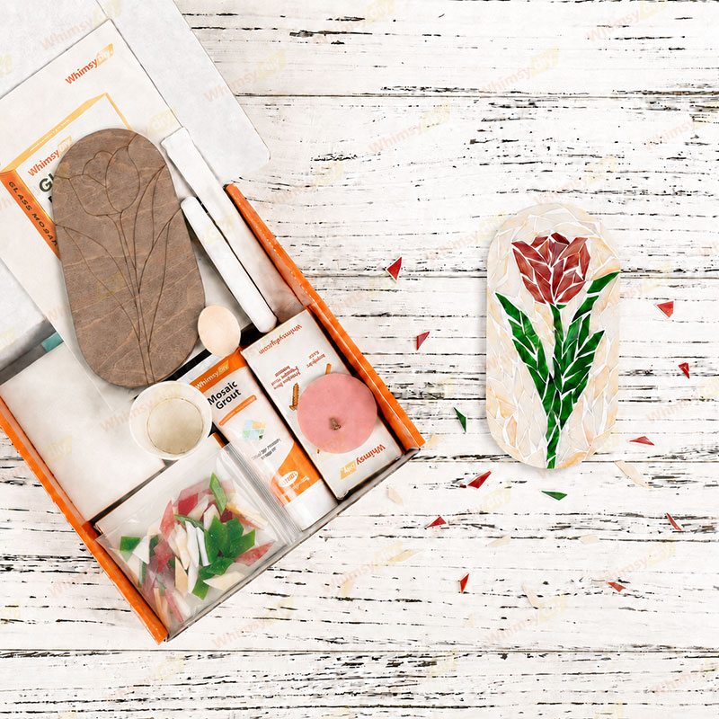 Whimsy DIY Gentle Tulip Glass Mosaic Kit Puzzles