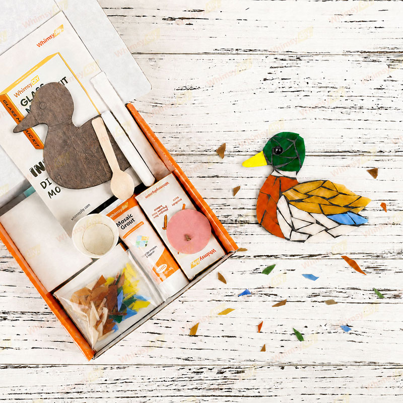 Whimsy DIY Fridge Magnet- Duck Glass Mosaic Kit Puzzles