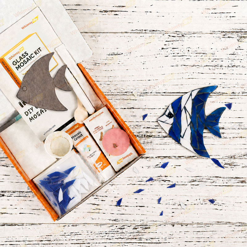 Whimsy DIY Fridge Magnet Angelfish Glass Mosaic Kit Puzzles