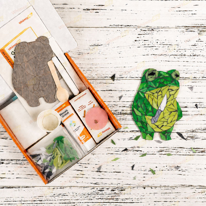 Whimsy DIY Chef Frog Glass Mosaic Kit Puzzles