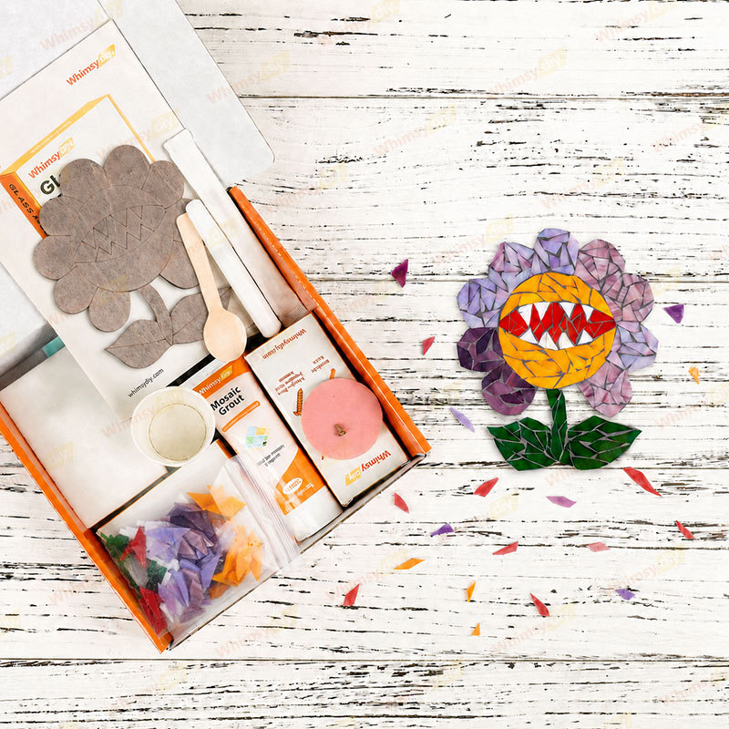 Whimsy DIY Creepy Flower Glass Mosaic Kit Puzzles