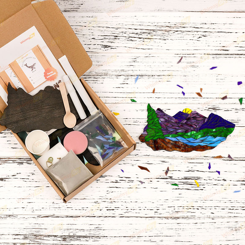 Mountain Sunrise Stained Glass Mosaic Kit