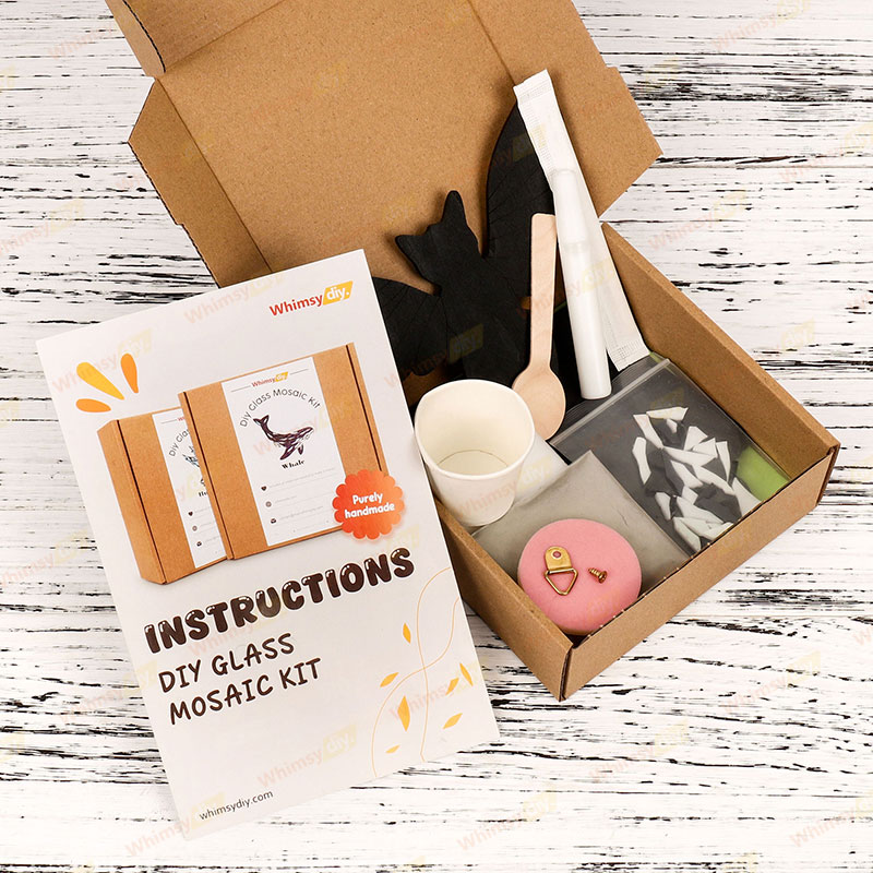 Flying Cat Stained Glass Mosaic Kit