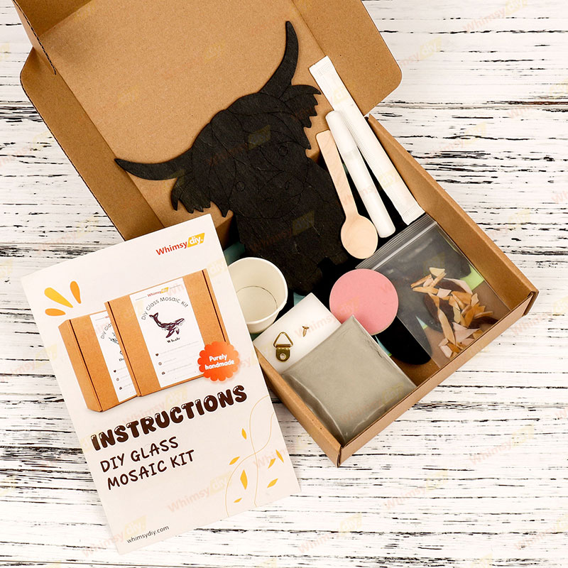  Highland Cow Glass Mosaic Kit