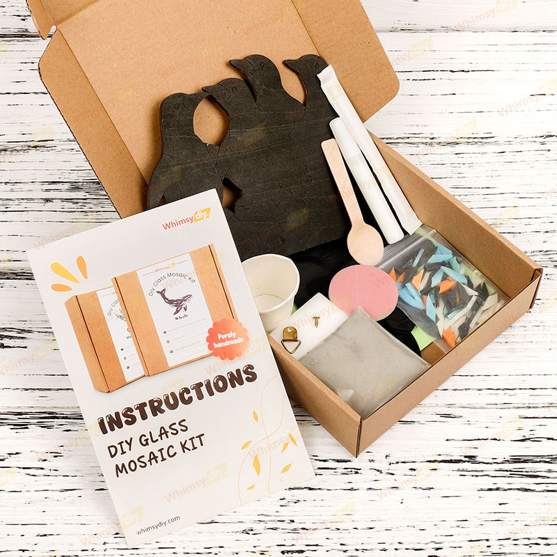 Four Penguins Glass Mosaic Kit