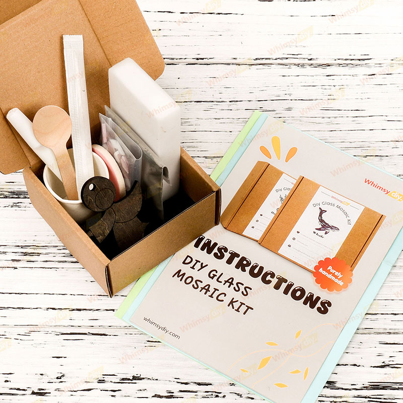 Purple Angel Christmas Ornaments Glass Mosaic Kit