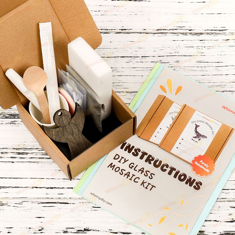 Blue Angel Christmas Ornaments Glass Mosaic Kit