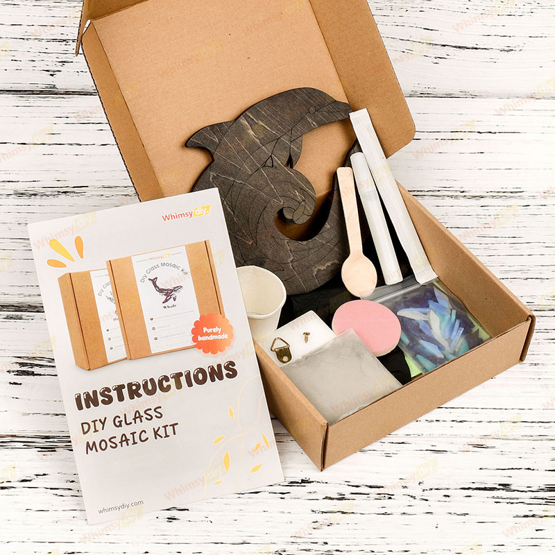 Wave Dolphin Glass Mosaic Kit