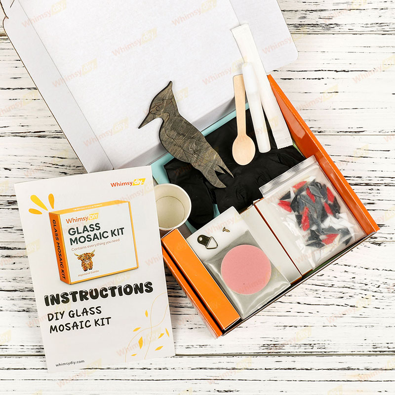 Whimsy DIY Woodpecker Glass Mosaic Kit Puzzles