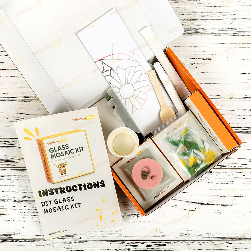 Whimsy DIY Daisies Teardrop Glass Mosaic Kit Puzzles