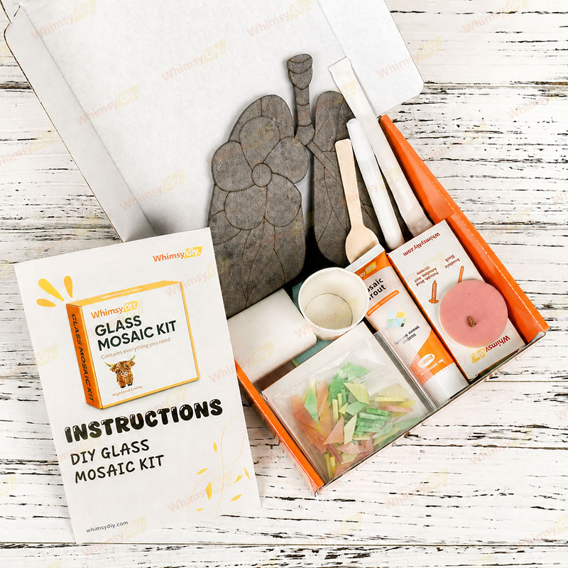 Whimsy DIY Blooming Lungs Glass Mosaic Kit Puzzles