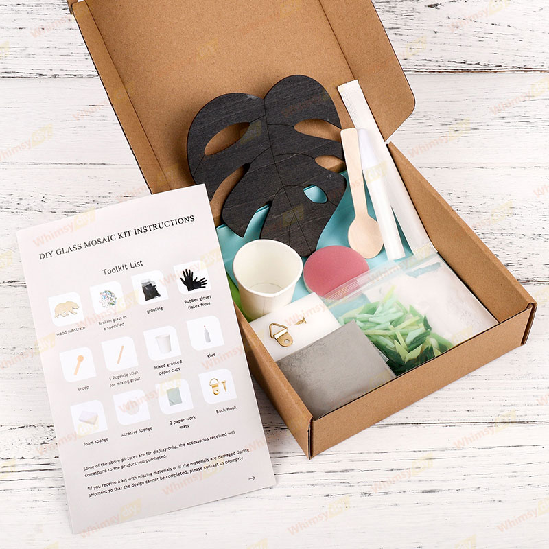 Monstera deliciosa Glass Mosaic Kit 