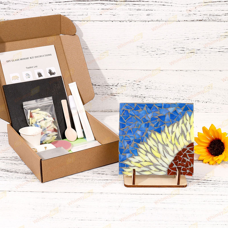 1/4 Sunflower Glass Mosaic Kit 