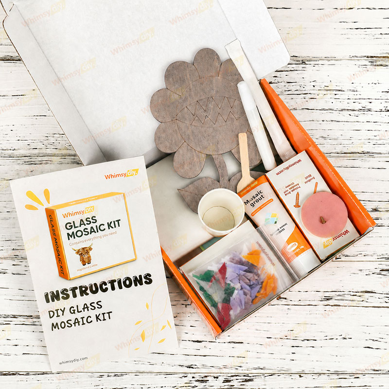 Whimsy DIY Creepy Flower Glass Mosaic Kit Puzzles