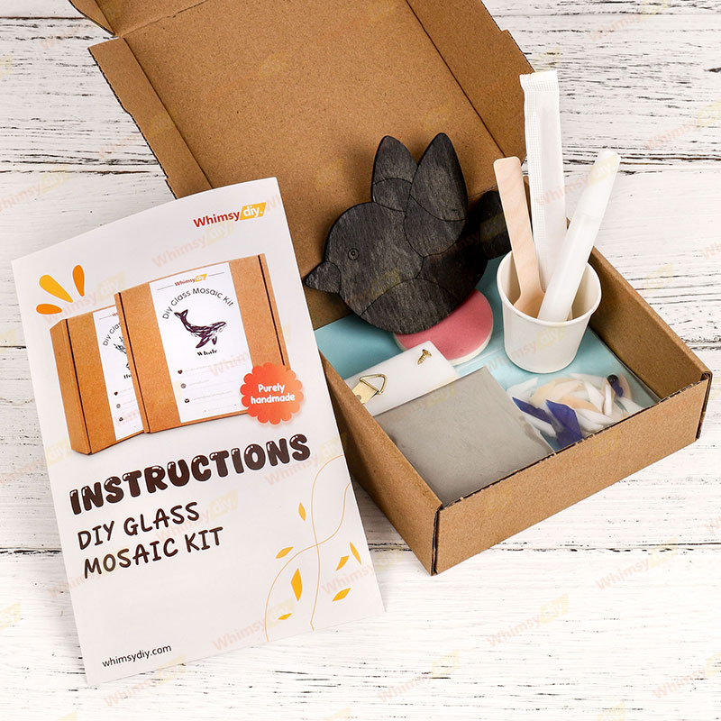 Flying Blue bird Glass Mosaic Kit | DIY Arts & Crafts Kit for Adults 