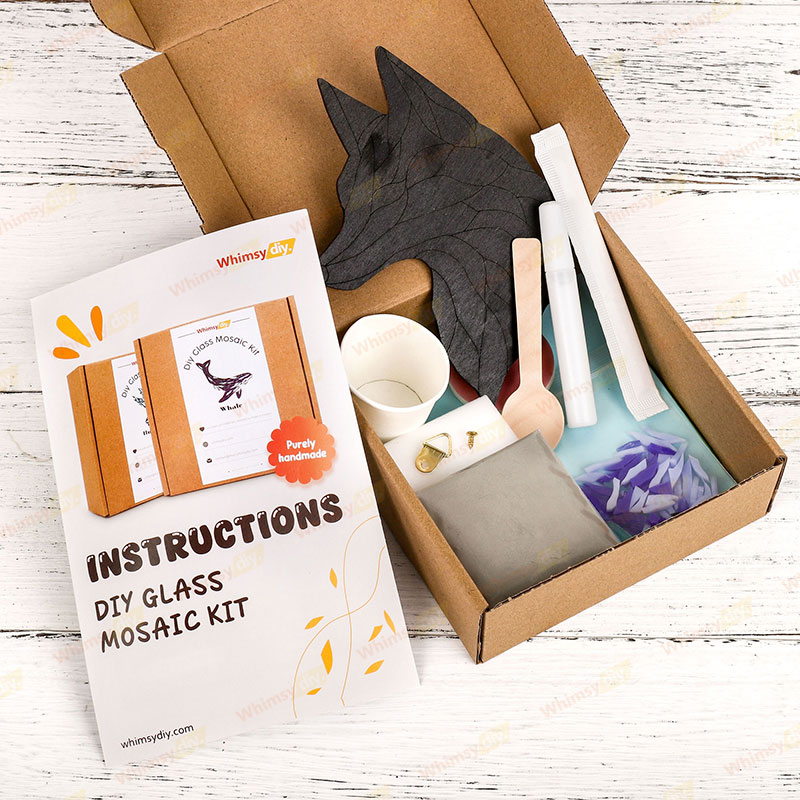 Gazing Fox Glass Mosaic Kit | DIY Arts & Crafts Kit for Adults