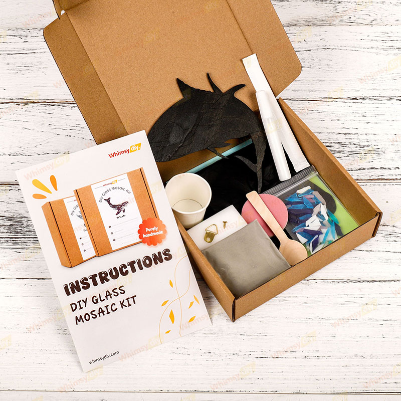 Tuna Fish Glass Mosaic Kit| DIY Arts & Crafts Kit for Adults